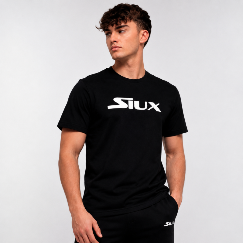 Sportiniai marškinėliai SIUX Unisex Cotton Black