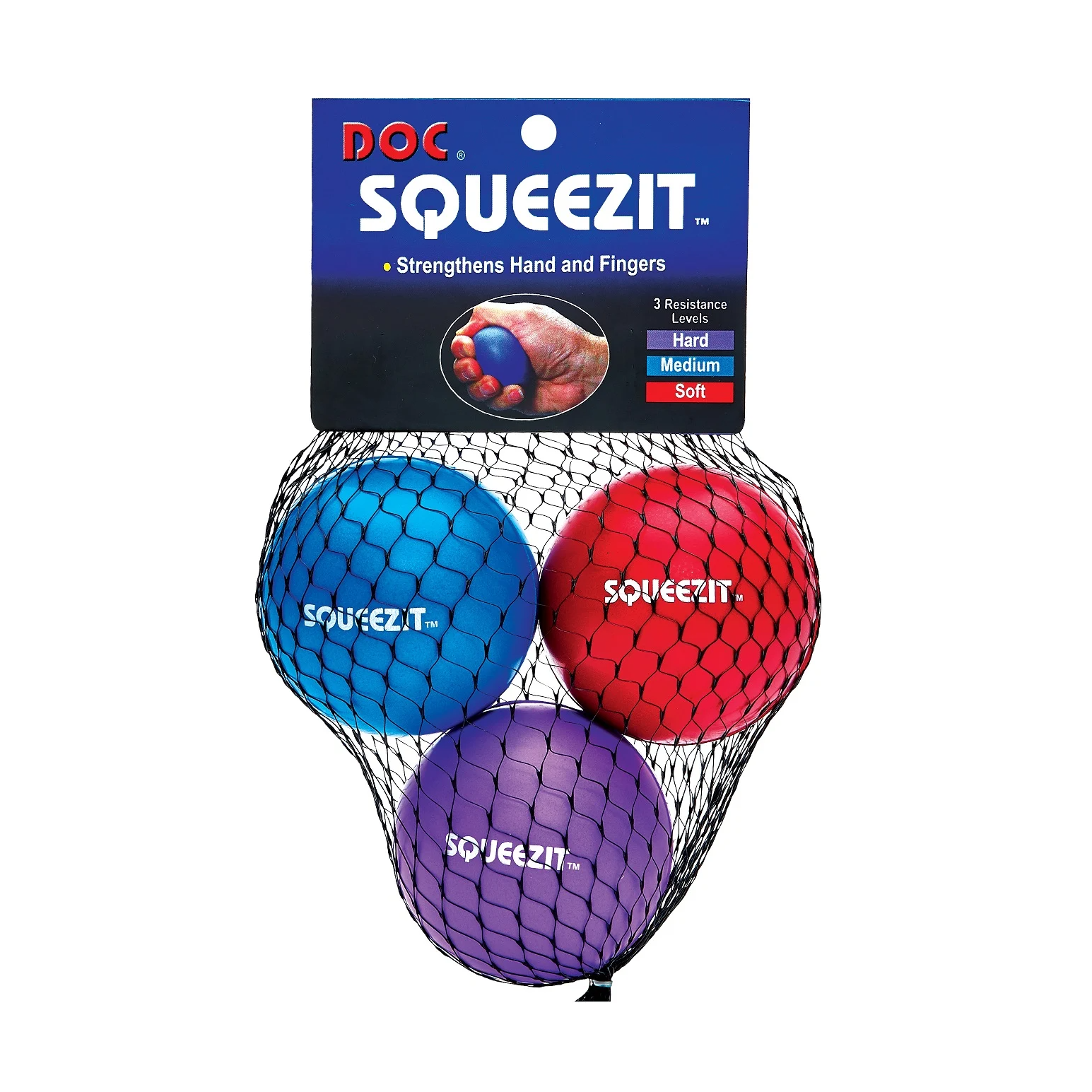 product Rankų treniruoklis TOURNA DOC SQUEEZE IT, 3 vnt