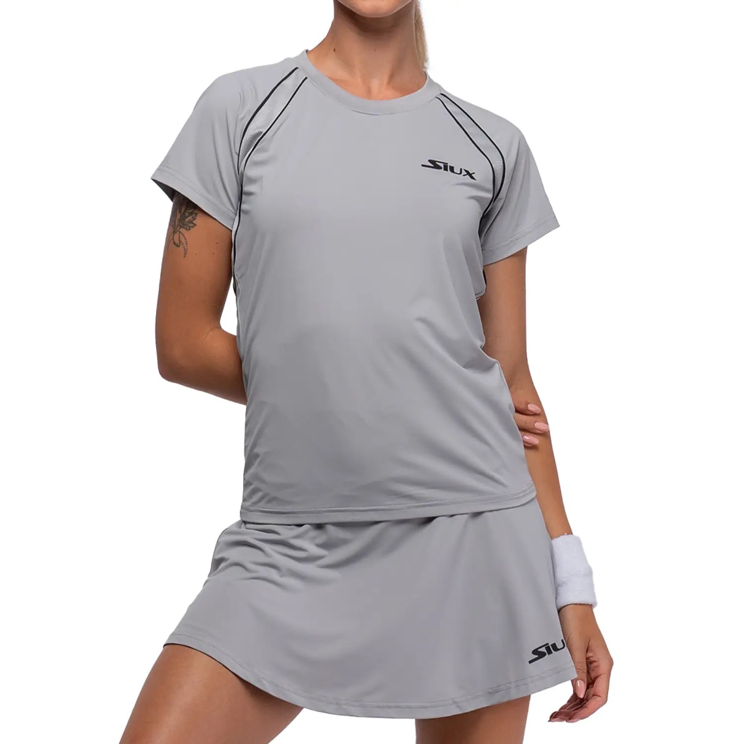 Marškinėliai SIUX Match 24 Women Grey Padeļa T-krekls SIUX Match 24 Women Pelēka - Image 1